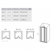 Душевая дверь SDZ 3-90 Transparent+белый