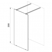 Душевая стенка Walk-In Free 160 Transparent+алюминий