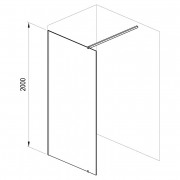 Душевая стенка Walk-In Wall 140 Transparent+алюминий