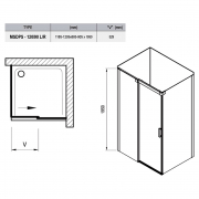 Душевая кабина MSDPS 120/90 L Transparent