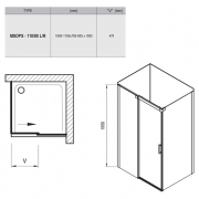 Душевая кабина MSDPS 110x80R, транспарент