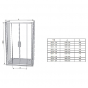 Душевая дверь 10° 10DP4 140 Transparent