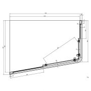 Душевая кабина 10° 10AP4 120 Transparent, белый