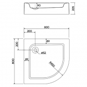 Поддон Standard Plus 80x80