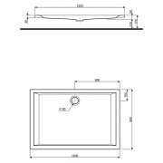Піддон Pacyfik AntiSlide 120x80
