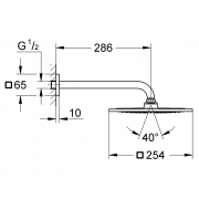 Верхній душ Rainshower® F-Series 10 "254 x 254