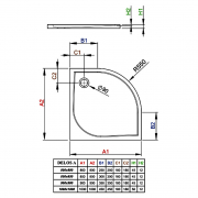 Поддон Delos A 90x90