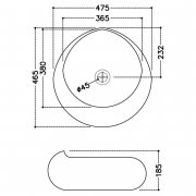 Раковина JDS 47 накладная круглая