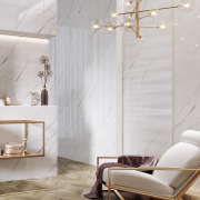 Кафель Carrara Chic White Chevron Structure Glossy